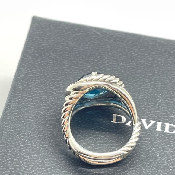 David Yurman Hampton Blue Topaz Infinity Ring - Picture 5 of 10